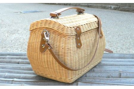 豆バスケット(大)牛革・ショルダー付き