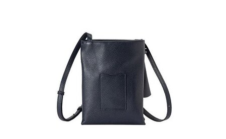 豊岡鞄 Shokolatt ショルダーポーチ 2層式 大 ネイビー