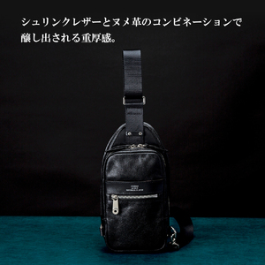 豊岡鞄　ボディーバッグ　CDTF-009　（ブラック）