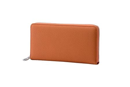 豊岡財布 ラウンドファスナー長財布 ドイツシュリンク オレンジ