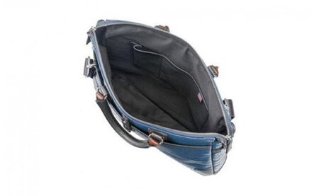 豊岡鞄 craftsmanship クロコ型ブリーフ ブルー 197712 / 木和田正昭商店 クロコダイル調 本革 ブリーフケース ビジネスバッグ メンズ ビジネスカジュアル カバン バッグ A4ファイル収納 手持ち ショルダーベルト付属 2way