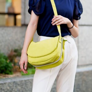 豊岡鞄　TUTUMU スエード FLAP（S3901）ライム