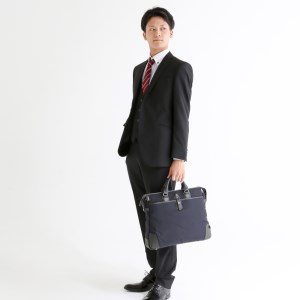 豊岡鞄　For The Blue Soft Briefcase Dブルー