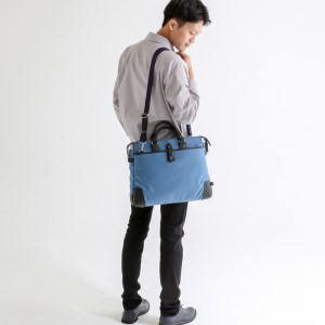 豊岡鞄　For The Blue Soft Briefcase Oブルー