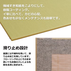 フロアー畳　樹脂製畳表　「玄さん」畳縁　4枚