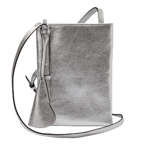 豊岡鞄 Shokolatt ショルダーポーチ 2層式 大 シルバー