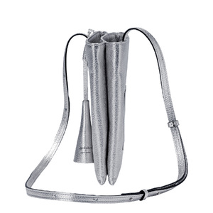 豊岡鞄 Shokolatt ショルダーポーチ 2層式 大 シルバー