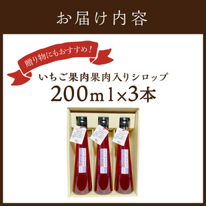 いちご果肉入りシロップ3本セット【いちごミルクの素】《 おすすめ 人気 おいしい くだもの シロップ いちご イチゴ 苺 フルーツ 国産 送料無料 果肉入り 簡単 おやつ お菓子 製菓 グルメ お手軽 いちご てづくり デザート デザートベース ミルクの素 》【2402K09704】