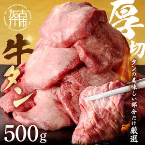 上タン厚切りたっぷり盛り500g《牛タン 上タン 厚切り たっぷり 焼肉》【2401A11507】