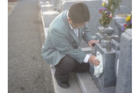 お墓のお参り代行サービス《 お盆 お墓掃除 お墓参り 掃除 》【2403L05503】