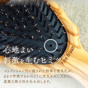 オリーブウッドのクッションブラシ《 ふるさと納税 ブラシ 木製 オリーブウッド くし ヘッドスパ 豚毛 猪毛 自然素材 髪の毛に優しい 頭皮ケア ツヤ レディース ギフト プレゼント おすすめ 返礼品 日用品 送料無料 》【2402N07605】