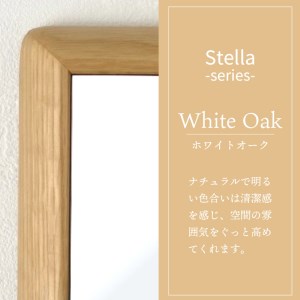 【SENNOKI】Stellaステラ ホワイトオークW270×D35×H270mm(0.8kg)木枠正方形デザインインテリアミラー【2401M05003】