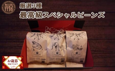 ＼お歳暮ギフト対象品／最高級スペシャルビーンズ 厳選3種《 焙煎豆 焙煎 コーヒー 珈琲 》【2402G11701】