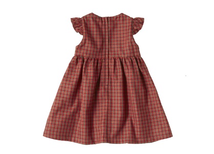 【ファミリア】130cm XF 赤系 ジャンパースカート（240386）