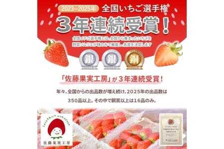 《2026年産先行予約》「西脇市産 佐藤果実工房のよつぼし」(約270g×3パック 約810g)【佐藤果実工房 全国いちご選手権銀賞受賞農園 TVで紹介!】令和8年3月中旬配送分(09-39)