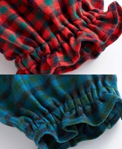 【ファミリア】120cm XF 赤系 ワンピース（240391）