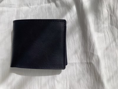 【horii.】ベーシックウォレット  (ネイビー) ～鞄職人が手掛ける～ (44-39)