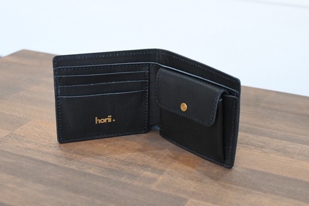 【horii.】ベーシックウォレット  (ネイビー) ～鞄職人が手掛ける～ (44-39)