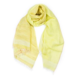 【播州織ダブルフェイスコットンストール】YELLOW    44-15