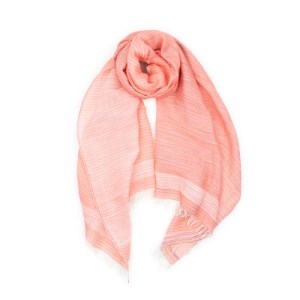 【播州織ダブルフェイスコットンストール】SAMON PINK    44-15