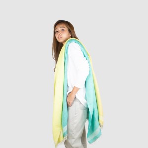 【播州織ダブルフェイスコットンストール】SAMON PINK    44-15