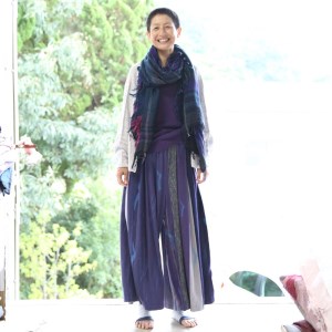 74-3【tamaki niime・イッテンモノ】wide pants LONG | 兵庫県西脇市