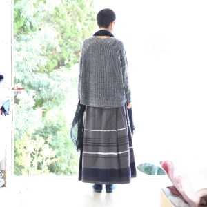 74-4【tamaki niime・イッテンモノ】powan skirt LONG | 兵庫県西脇市