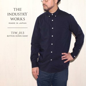 36-2　播州織メンズシャツ「THE INDUSTRY WORKS」（1着）【TIW_013（ネイビー）】 