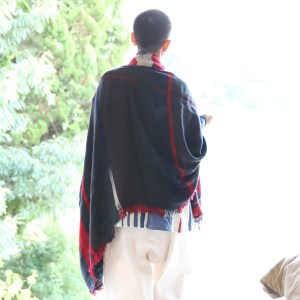 【tamaki niime・イッテンモノ】wool roots shawl BIG（74-1）