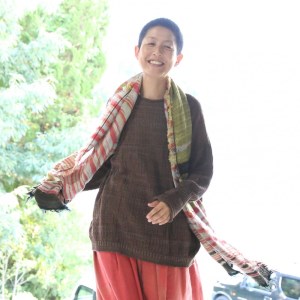 【tamaki niime・イッテンモノ】wool roots shawl MIDDLE (37-13)