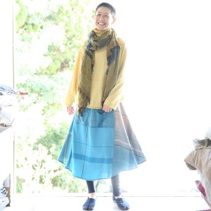81-6【tamaki niime・イッテンモノ】chotan skirt