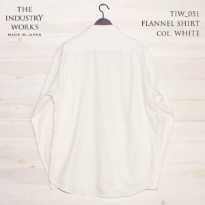 36-2 播州織メンズネルシャツ「THE INDUSTRY WORKS」(1着)【TIW_051(ホワイト)】