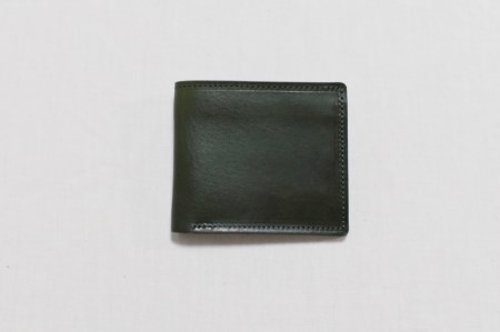 【horii.】ベーシックウォレット (グリーン) ～鞄職人が手掛ける～  (44-39)