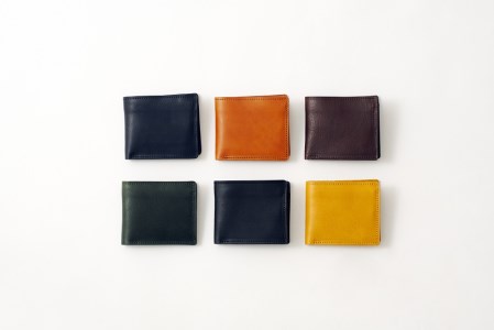 【horii.】ベーシックウォレット (イエロー) ～鞄職人が手掛ける～  (44-39)