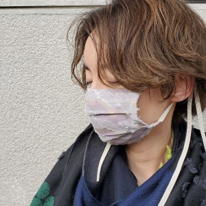 播州織　洗えるマスク　HAKOベージュ  【ＰＯＬＳ】 播州織(07-9)