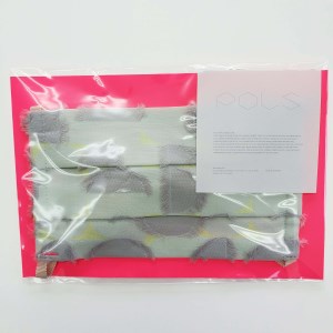 洗えるマスク　TSUKIグレー  【ＰＯＬＳ】 播州織(07-9)