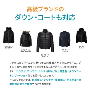 【リナビス】クリーニング衣類15点セットクーポン（66-20）