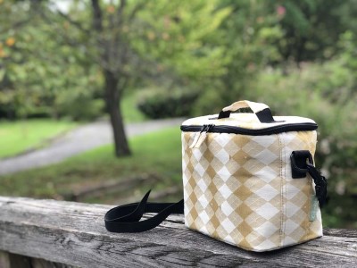 播州織オリジナルデザインハンディバッグ（17-30）　ベージュ