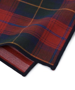 播州染で播州織 トリプルガーゼ ハンカチ2枚組(06-23) レッド&ブルー