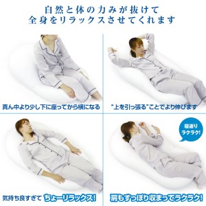 60-10 【MOGU】雲にのる夢枕(本体・カバーセット) スカイブルー ~全身が癒される気持ちいい枕~