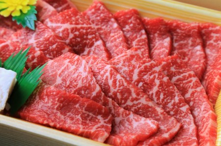 【神戸牛】焼肉用赤身モモ:450g 黒田庄和牛 (15-1)【冷蔵】