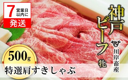 神戸ビーフ【7営業日以内に発送】特選肩すきしゃぶ500g