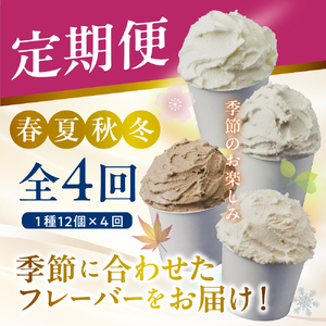 【定期便 春夏秋冬】とよとみバタージェラート 季節のお楽しみ