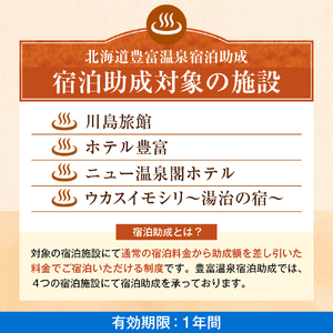 豊富温泉 宿泊助成 1,500円分 