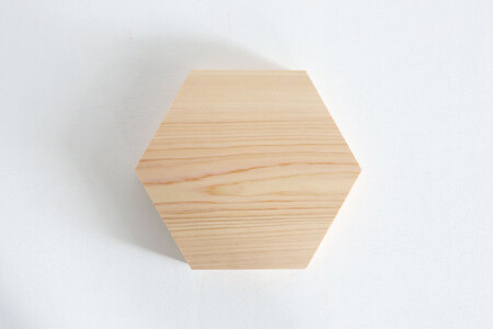 檜 六角形のまな板 カッティングボード キッチン雑貨