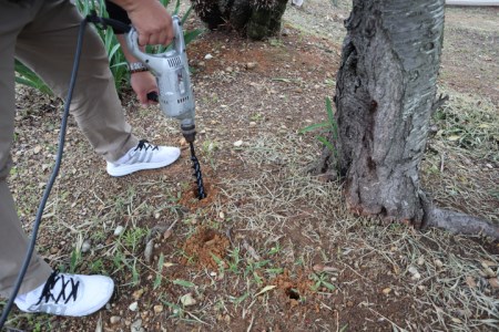 【電柵・防獣柵・園芸用支柱の埋め込み穴あけに】　アースドリル園芸用30mm【北海道・沖縄・離島の発送対応不可】