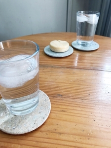 竜山石 コースター5枚セット【コースター 石 吸水 ホットストーン 兵庫県 高砂市】