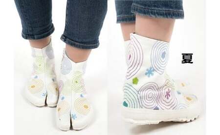 倭紋－わもん－地下足袋 花紋の波紋 夏（28.0cm）【兵庫県  高砂市】