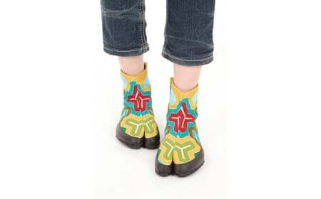 倭紋-わもん-地下足袋 亀甲(キッコウ) 彩(24.0cm)【兵庫県 高砂市】