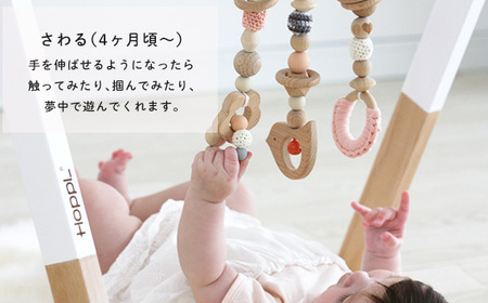 No.151-02 ベビージムセット（ジム：ホワイト／ハンギングトイ：グリーン） KWNBV120